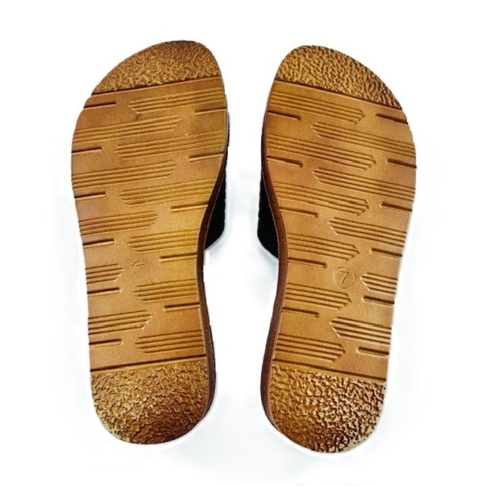 Wanted Holland Black Woven Sandals Slides Womens Size 7M - Picture 5 of 7